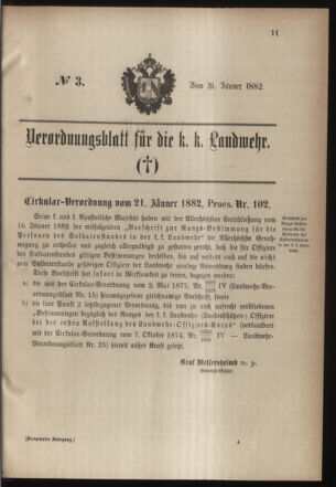 Verordnungsblatt für die Kaiserlich-Königliche Landwehr 18820131 Seite: 7