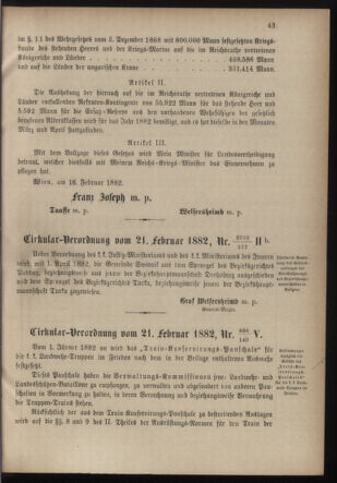 Verordnungsblatt für die Kaiserlich-Königliche Landwehr 18820302 Seite: 3