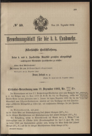 Verordnungsblatt für die Kaiserlich-Königliche Landwehr