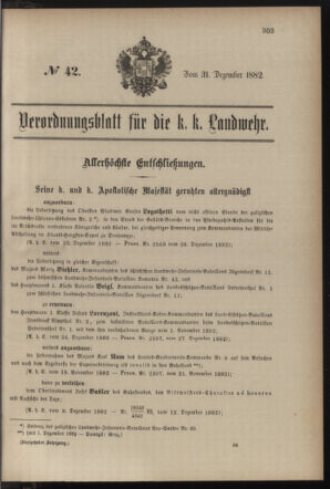 Verordnungsblatt für die Kaiserlich-Königliche Landwehr 18821231 Seite: 23