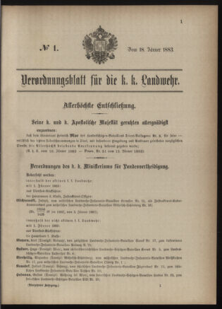 Verordnungsblatt für die Kaiserlich-Königliche Landwehr