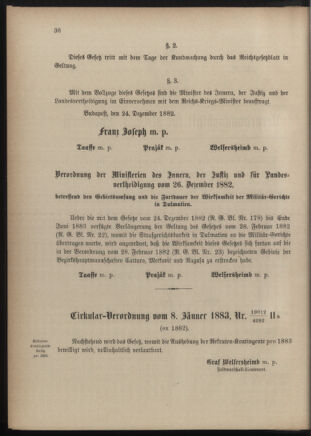 Verordnungsblatt für die Kaiserlich-Königliche Landwehr 18830118 Seite: 36