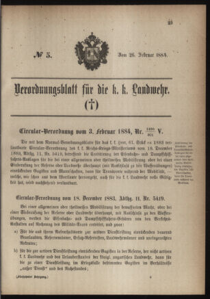 Verordnungsblatt für die Kaiserlich-Königliche Landwehr 18840226 Seite: 9