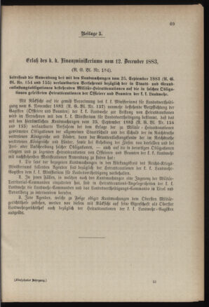 Verordnungsblatt für die Kaiserlich-Königliche Landwehr 18840313 Seite: 33