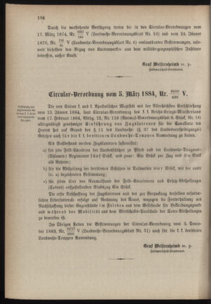 Verordnungsblatt für die Kaiserlich-Königliche Landwehr 18840314 Seite: 6