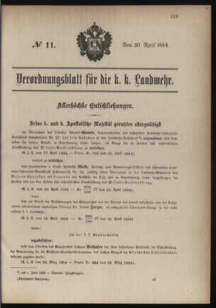 Verordnungsblatt für die Kaiserlich-Königliche Landwehr