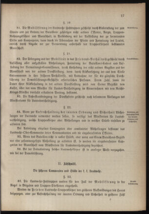 Verordnungsblatt für die Kaiserlich-Königliche Landwehr 18840619 Seite: 29