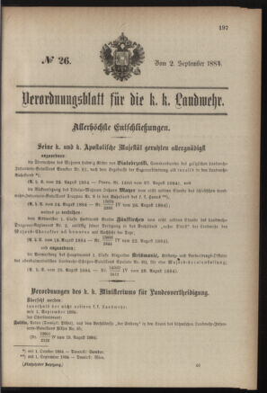 Verordnungsblatt für die Kaiserlich-Königliche Landwehr 18840902 Seite: 1