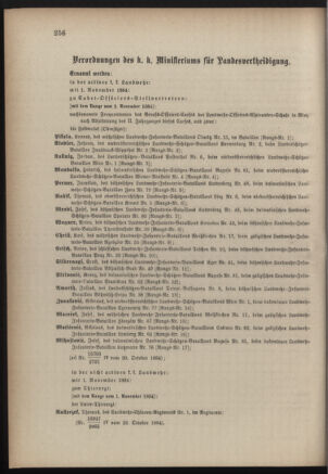 Verordnungsblatt für die Kaiserlich-Königliche Landwehr 18841031 Seite: 22