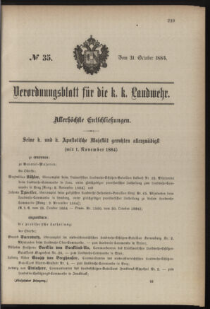 Verordnungsblatt für die Kaiserlich-Königliche Landwehr 18841031 Seite: 5