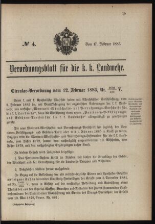 Verordnungsblatt für die Kaiserlich-Königliche Landwehr