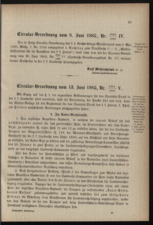 Verordnungsblatt für die Kaiserlich-Königliche Landwehr 18850622 Seite: 5