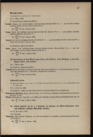 Verordnungsblatt für die Kaiserlich-Königliche Landwehr 18860209 Seite: 15