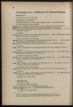 Verordnungsblatt für die Kaiserlich-Königliche Landwehr 18860209 Seite: 6