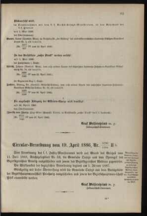 Verordnungsblatt für die Kaiserlich-Königliche Landwehr 18860512 Seite: 11