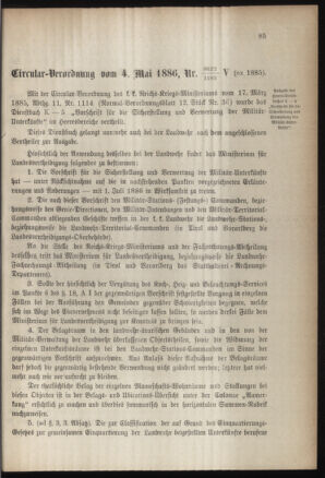 Verordnungsblatt für die Kaiserlich-Königliche Landwehr 18860512 Seite: 5