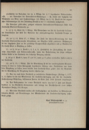 Verordnungsblatt für die Kaiserlich-Königliche Landwehr 18860512 Seite: 7