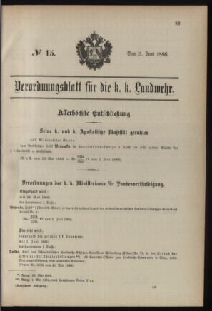 Verordnungsblatt für die Kaiserlich-Königliche Landwehr 18860605 Seite: 5