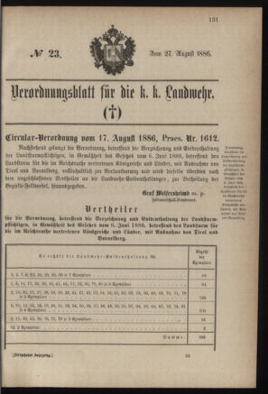 Verordnungsblatt für die Kaiserlich-Königliche Landwehr 18860827 Seite: 17