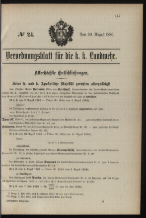 Verordnungsblatt für die Kaiserlich-Königliche Landwehr 18860830 Seite: 7