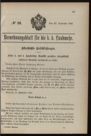 Verordnungsblatt für die Kaiserlich-Königliche Landwehr 18860928 Seite: 5