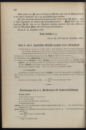 Verordnungsblatt für die Kaiserlich-Königliche Landwehr 18860928 Seite: 6