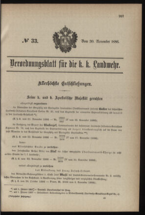 Verordnungsblatt für die Kaiserlich-Königliche Landwehr 18861130 Seite: 7