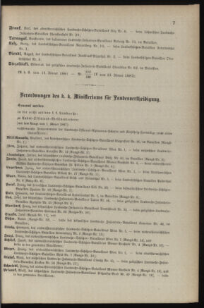 Verordnungsblatt für die Kaiserlich-Königliche Landwehr 18870115 Seite: 5