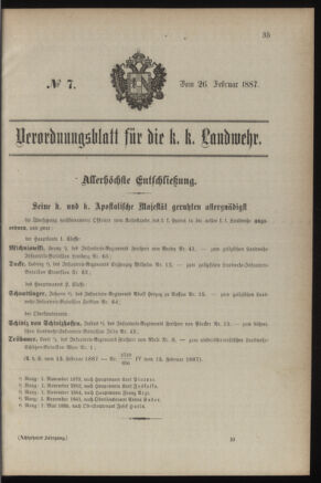 Verordnungsblatt für die Kaiserlich-Königliche Landwehr