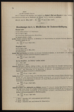 Verordnungsblatt für die Kaiserlich-Königliche Landwehr 18870408 Seite: 6