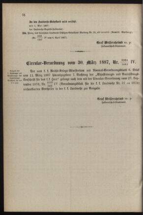 Verordnungsblatt für die Kaiserlich-Königliche Landwehr 18870408 Seite: 8