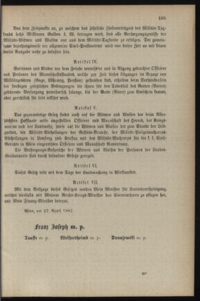 Verordnungsblatt für die Kaiserlich-Königliche Landwehr 18870501 Seite: 3