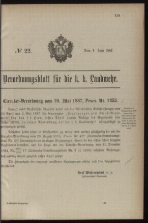 Verordnungsblatt für die Kaiserlich-Königliche Landwehr