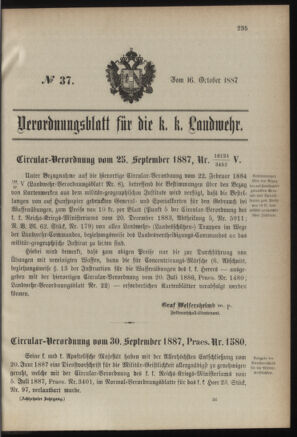 Verordnungsblatt für die Kaiserlich-Königliche Landwehr 18871016 Seite: 9