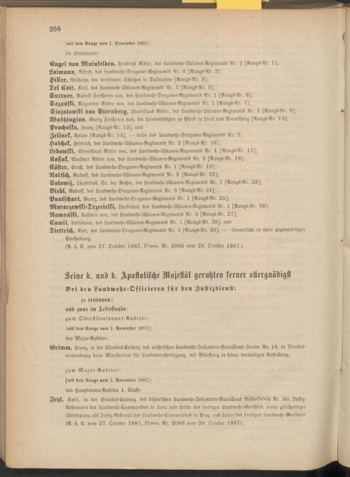 Verordnungsblatt für die Kaiserlich-Königliche Landwehr 18871029 Seite: 16