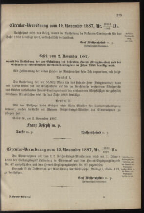 Verordnungsblatt für die Kaiserlich-Königliche Landwehr 18871129 Seite: 5