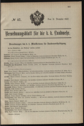 Verordnungsblatt für die Kaiserlich-Königliche Landwehr 18871231 Seite: 7