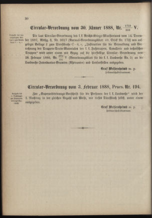 Verordnungsblatt für die Kaiserlich-Königliche Landwehr 18880211 Seite: 6