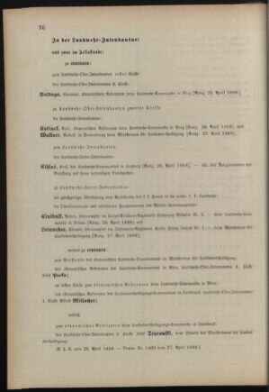 Verordnungsblatt für die Kaiserlich-Königliche Landwehr 18880428 Seite: 12