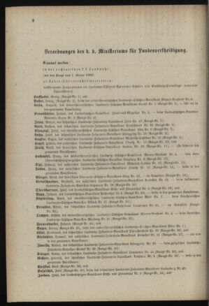 Verordnungsblatt für die Kaiserlich-Königliche Landwehr 18890104 Seite: 8