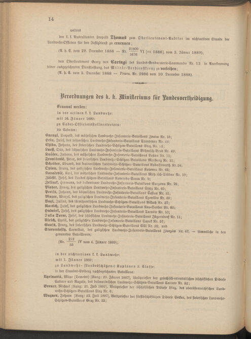 Verordnungsblatt für die Kaiserlich-Königliche Landwehr 18890114 Seite: 2