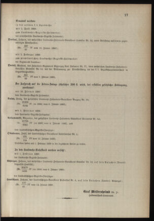 Verordnungsblatt für die Kaiserlich-Königliche Landwehr 18890114 Seite: 5