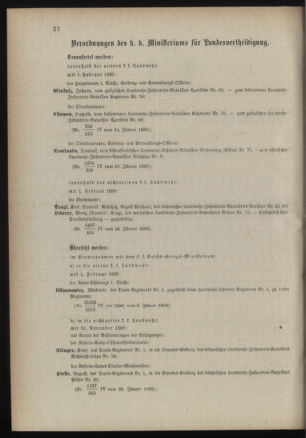 Verordnungsblatt für die Kaiserlich-Königliche Landwehr 18890131 Seite: 2