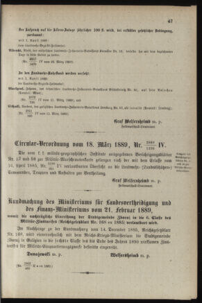 Verordnungsblatt für die Kaiserlich-Königliche Landwehr 18890329 Seite: 5