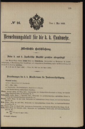 Verordnungsblatt für die Kaiserlich-Königliche Landwehr