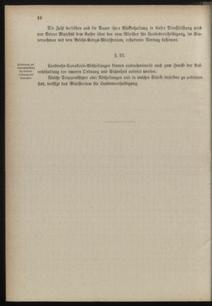 Verordnungsblatt für die Kaiserlich-Königliche Landwehr 18890615 Seite: 96