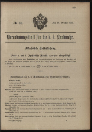 Verordnungsblatt für die Kaiserlich-Königliche Landwehr 18891014 Seite: 3