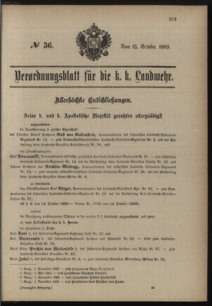 Verordnungsblatt für die Kaiserlich-Königliche Landwehr