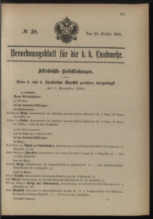 Verordnungsblatt für die Kaiserlich-Königliche Landwehr 18891028 Seite: 9