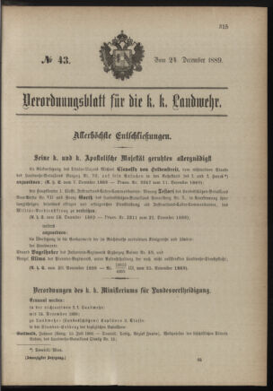 Verordnungsblatt für die Kaiserlich-Königliche Landwehr 18891224 Seite: 3